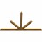 Ekena Millwork Saratoga Rough Sawn Timber Gable Bracket, Western Red Cedar, 84"W x 49"H x 2"D x 4"F, 14/12 Pitch GBW084X49X0204SAR00RWR - alternate 3